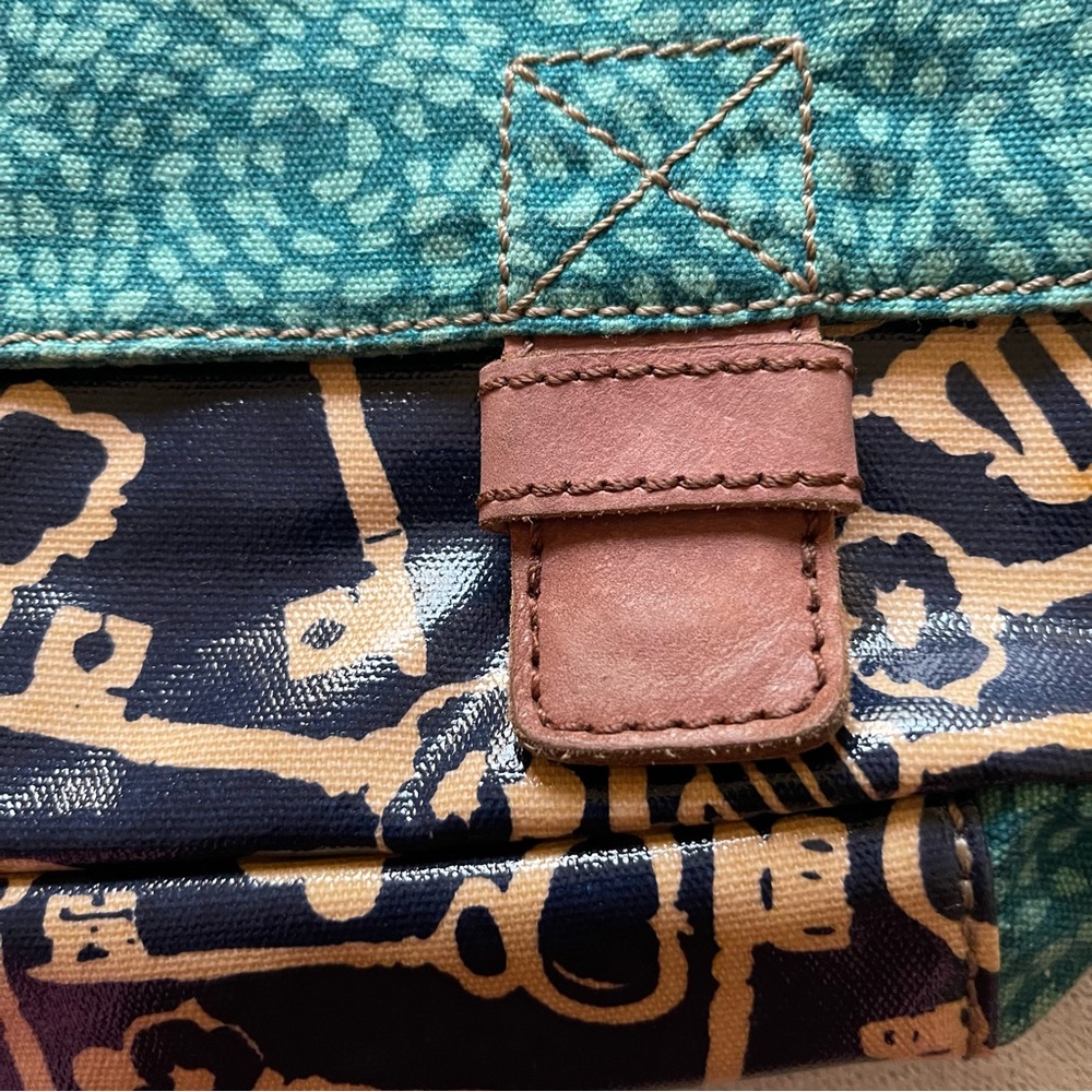 Fossil Keyper Blue Multicolored Key Printed Canva… - image 5